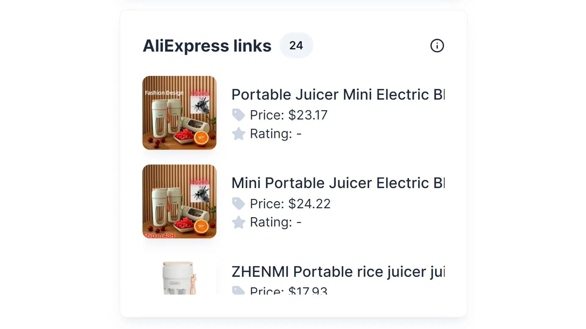 Ecom Winners AliExpress Links